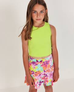 Jupe fille en maille avec un design floral accrocheur  - vertbaudet enfant