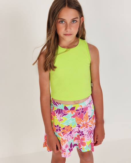 Fille-Jupe fille en maille avec un design floral accrocheur