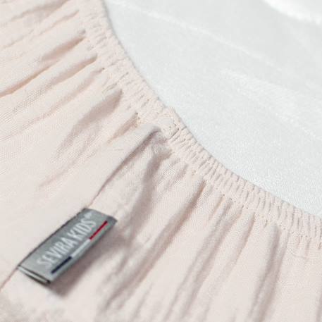 Drap housse berceau en gaze de coton jeanne Beige+Blanc+Bleu+Camel+Écru+Gris+Rose+Terracotta+Vert de gris 4 - vertbaudet enfant 