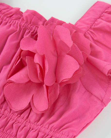 Top pour fille en toile avec application de fleurs Rose 3 - vertbaudet enfant 