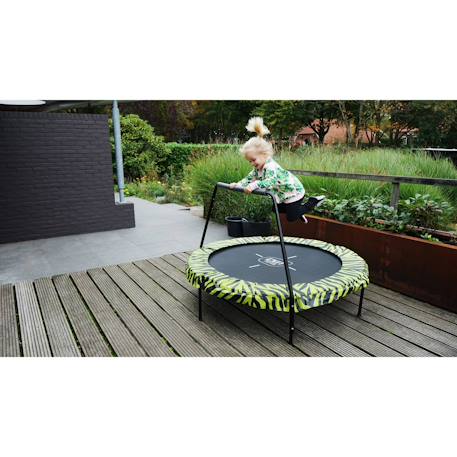 Mini trampoline enfant avec filet de sécurité pour premiers sauts en toute sérénité Noir/gris+Noir/vert 11 - vertbaudet enfant 
