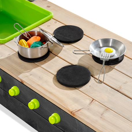 Bac à sable enfant avec cuisine et rangement pour jouer et imiter les grands Gris 2 - vertbaudet enfant 