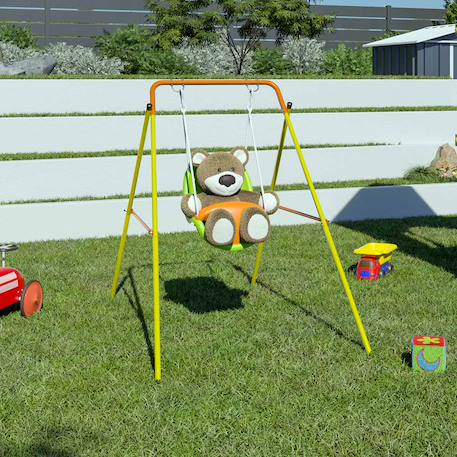 Balançoire bébé métal 1,2 m emma - 1 enfant Jaune 5 - vertbaudet enfant 