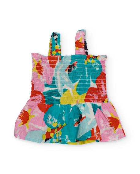Top fille en tissu à bretelles Multicolore 2 - vertbaudet enfant 