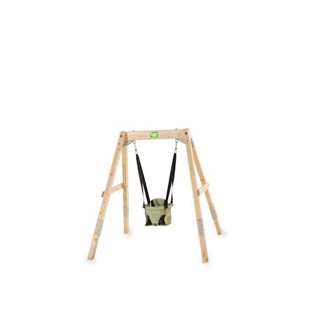 Balançoire évolutive en bois enfant avec siège bébé pour grandir et jouer en extérieur Naturel 5 - vertbaudet enfant 