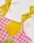 Top fille à carreaux et motif citrons avec bretelles à nœuds Rose 3 - vertbaudet enfant 