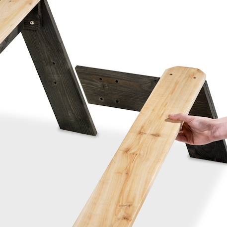 Table d'activités sable et eau, et de pique-nique (1 banc) aksent Gris 5 - vertbaudet enfant 