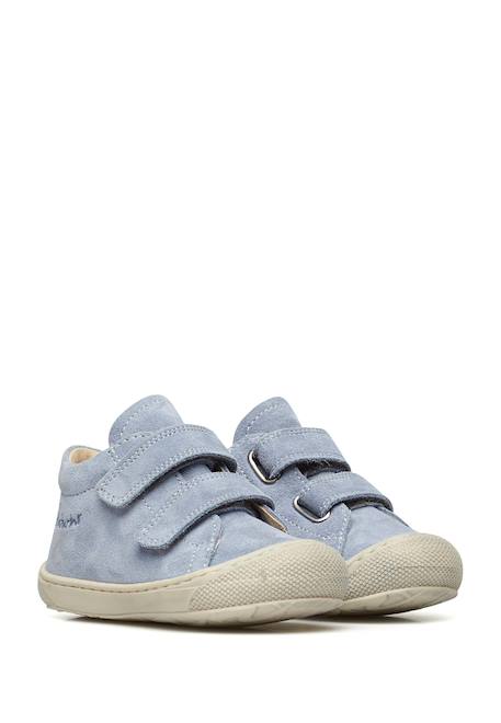 Chaussures premiers pas en suède cocoon vl Gris-bleu-orange 2 - vertbaudet enfant 