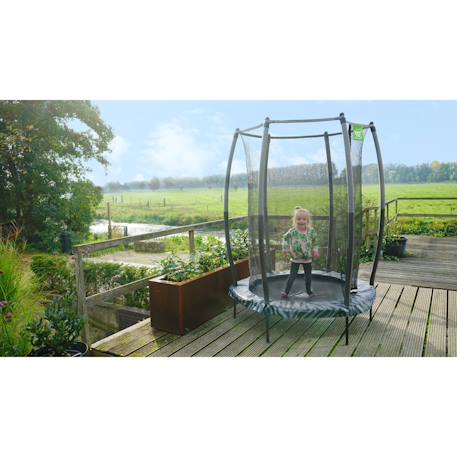 Trampoline tiggy junior avec filet de sécurité ø140cm Noir/gris+Noir/vert 2 - vertbaudet enfant 