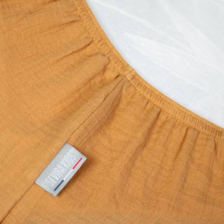 Drap housse berceau en gaze de coton jeanne Beige+Blanc+Bleu+Camel+Écru+Gris+Rose+Terracotta+Vert de gris 20 - vertbaudet enfant 