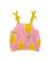 Top fille à carreaux et motif citrons avec bretelles à nœuds Rose 1 - vertbaudet enfant 