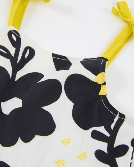 Top pour fille en tissu avec volant en bas Noir 3 - vertbaudet enfant 