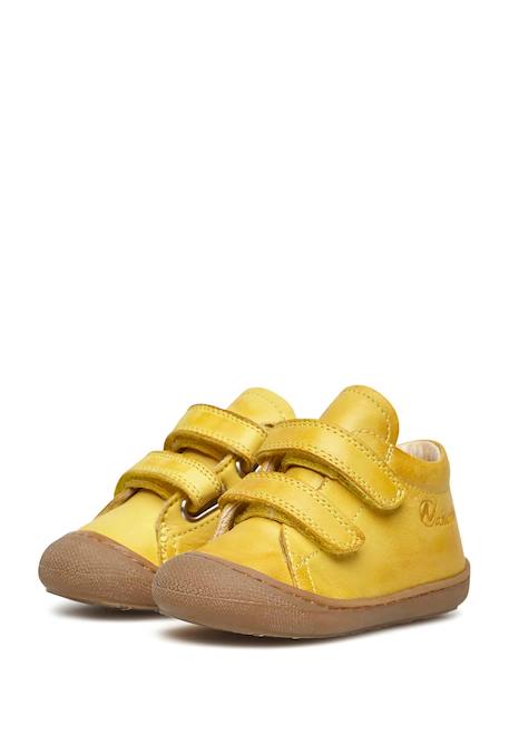 Chaussures premiers pas en cuir cocoon vl Bleu-bleu ciel+Caramel-+Jaune-+Vert clair- 16 - vertbaudet enfant 
