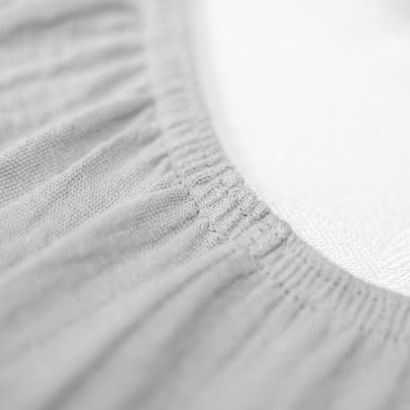 Drap housse berceau en gaze de coton jeanne Beige+Blanc+Bleu+Camel+Écru+Gris+Rose+Terracotta+Vert de gris 29 - vertbaudet enfant 