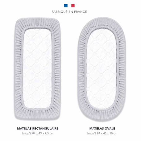 Drap housse berceau en gaze de coton jeanne Beige+Blanc+Bleu+Camel+Écru+Gris+Rose+Terracotta+Vert de gris 28 - vertbaudet enfant 