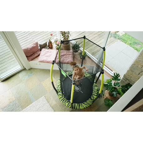 Trampoline tiggy junior avec filet de sécurité ø140cm Noir/gris+Noir/vert 12 - vertbaudet enfant 