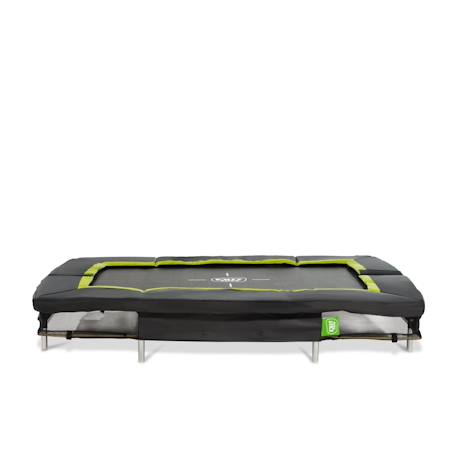 Trampoline enterré rectangulaire pour sauts sportifs et intégration discrète au jardin Noir 1 - vertbaudet enfant 