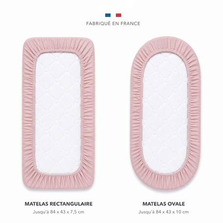 Drap housse berceau en gaze de coton jeanne Beige+Blanc+Bleu+Camel+Écru+Gris+Rose+Terracotta+Vert de gris 33 - vertbaudet enfant 