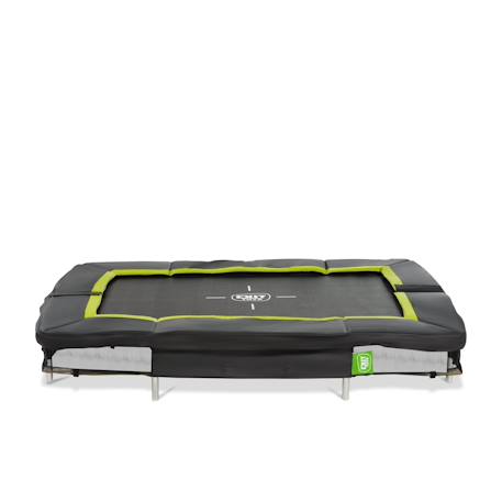 Trampoline enterré rectangulaire pour sauts sportifs et intégration discrète au jardin Noir 2 - vertbaudet enfant 