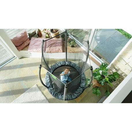 Trampoline tiggy junior avec filet de sécurité ø140cm Noir/gris+Noir/vert 6 - vertbaudet enfant 