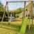 Portique balançoire dani topwood 2,30m 2 portique balançoires, 1 toboggan pour enfants Bois 1 - vertbaudet enfant 