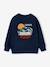 Sweat col rond garçon marine+tomette 3 - vertbaudet enfant 