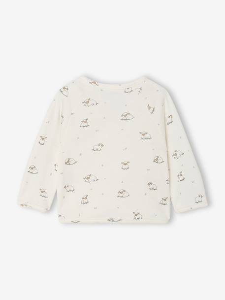 Brassière naissance manches longues cappuccino+écru+vert sauge 3 - vertbaudet enfant 