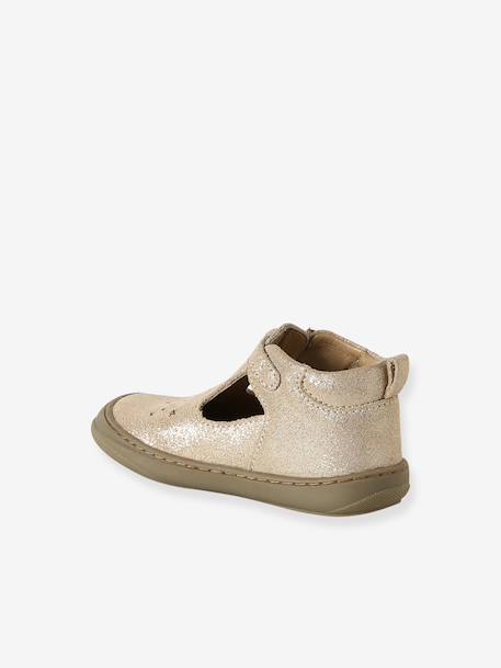Chaussures premiers pas bébé à boucle or+rose 3 - vertbaudet enfant 