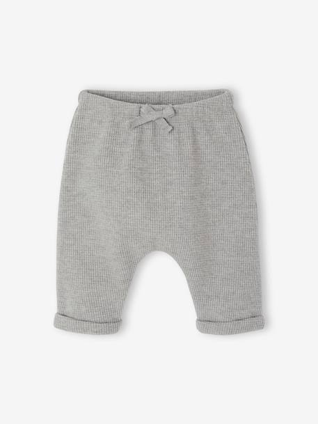 Pantalon naissance garçon gris chiné 1 - vertbaudet enfant 
