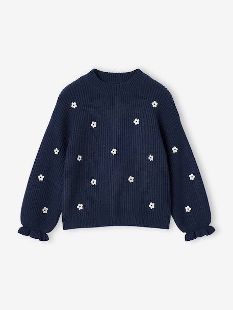 Fille-Pull fille manches longues col rond