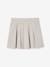 Jupe fille plissée maille piquée gris chiné+marine 2 - vertbaudet enfant 