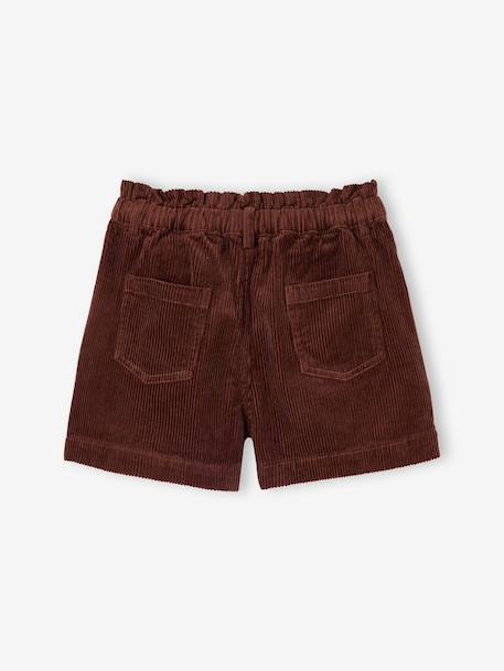 Short en velours forme paperbag fille bleu canard+camel+cannelle+chocolat+gris+mauve+vieux rose 12 - vertbaudet enfant 