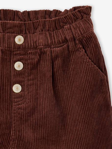 Short en velours forme paperbag fille bleu canard+camel+cannelle+chocolat+gris+mauve+vieux rose 13 - vertbaudet enfant 