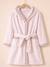 Peignoir enfant en éponge et tissu liberty Blanc doux+Rose pale 3 - vertbaudet enfant 