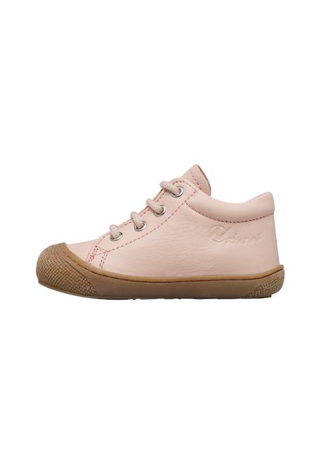 Chaussures premiers pas en cuir avec fermeture éclair cocoon zip Rose poudré- 3 - vertbaudet enfant 