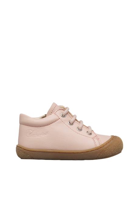 Chaussures premiers pas en cuir avec fermeture éclair cocoon zip Rose poudré- 1 - vertbaudet enfant 