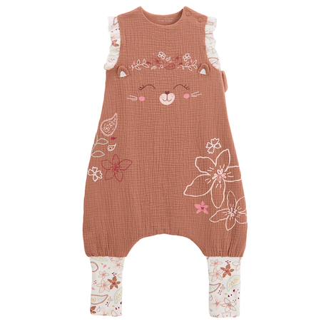 Turbulette d'été en gaze de coton avec pieds retroussables arizona Terracotta 2 - vertbaudet enfant 