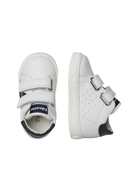 Baskets en cuir avec étoile salazar 3 vl Blanc-bleu- 4 - vertbaudet enfant 
