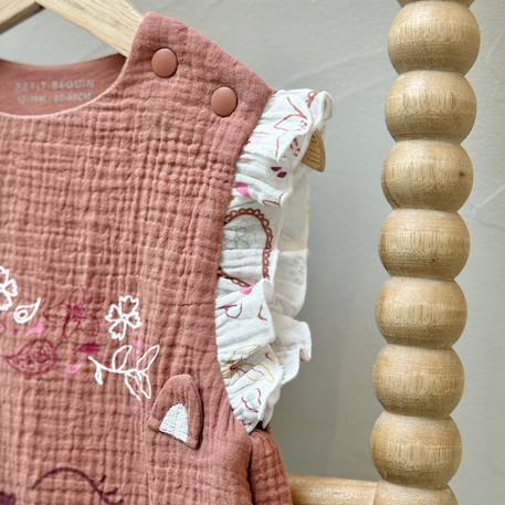Turbulette d'été en gaze de coton avec pieds retroussables arizona Terracotta 6 - vertbaudet enfant 