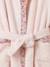 Peignoir enfant en éponge et tissu liberty Blanc doux+Rose pale 4 - vertbaudet enfant 