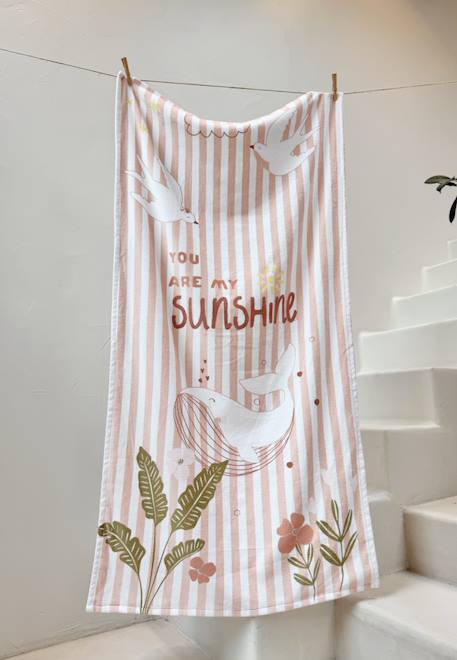 Serviette de bain bébé honfleur Corail 1 - vertbaudet enfant 