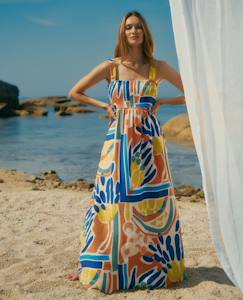 Vêtements de grossesse-Robe longue de grossesse et d'allaitement naïade