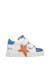 Baskets en cuir avec étoile salazar 3 vl Blanc-bleu clair-+Blanc-lilas- 1 - vertbaudet enfant 