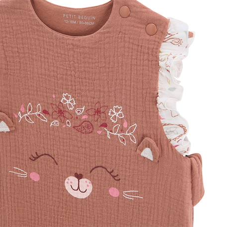 Turbulette d'été en gaze de coton avec pieds retroussables arizona Terracotta 4 - vertbaudet enfant 