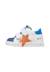 Baskets en cuir avec étoile salazar 3 vl Blanc-bleu clair-+Blanc-lilas- 3 - vertbaudet enfant 