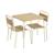 Table de jardin enfant acier et décor bois + 2 assises - suzie Beige+Vert de gris 2 - vertbaudet enfant 