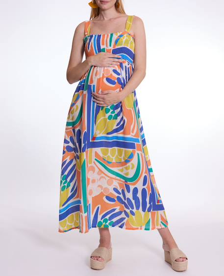 Robe longue de grossesse et d'allaitement naïade Multico 3 - vertbaudet enfant 