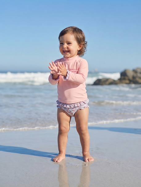 Maillot de bain anti UV 2 pièces rose pâle 1 - vertbaudet enfant 