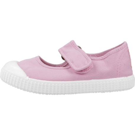 Ballerines  à scratch Blanc+Bleu+Nude+Rose framboise+Violet pétale 26 - vertbaudet enfant 