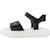 Sandales fille Blanc+Noir 8 - vertbaudet enfant 